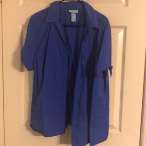 Royal blue short sleeve top